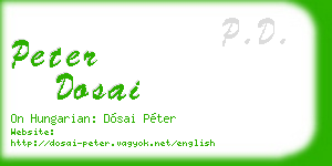peter dosai business card